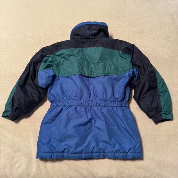 Vintage Columbia Williwaw Kids Girl’s Blue and Green Colorblock Jacket - Picture 3 of 16